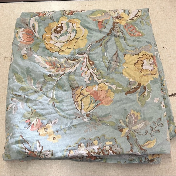 Pottery Barn Bedding Pottery Barn Vanessa Blue Floral Linen Queen